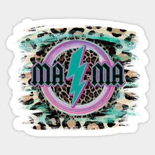 mama rock leopard print Sticker